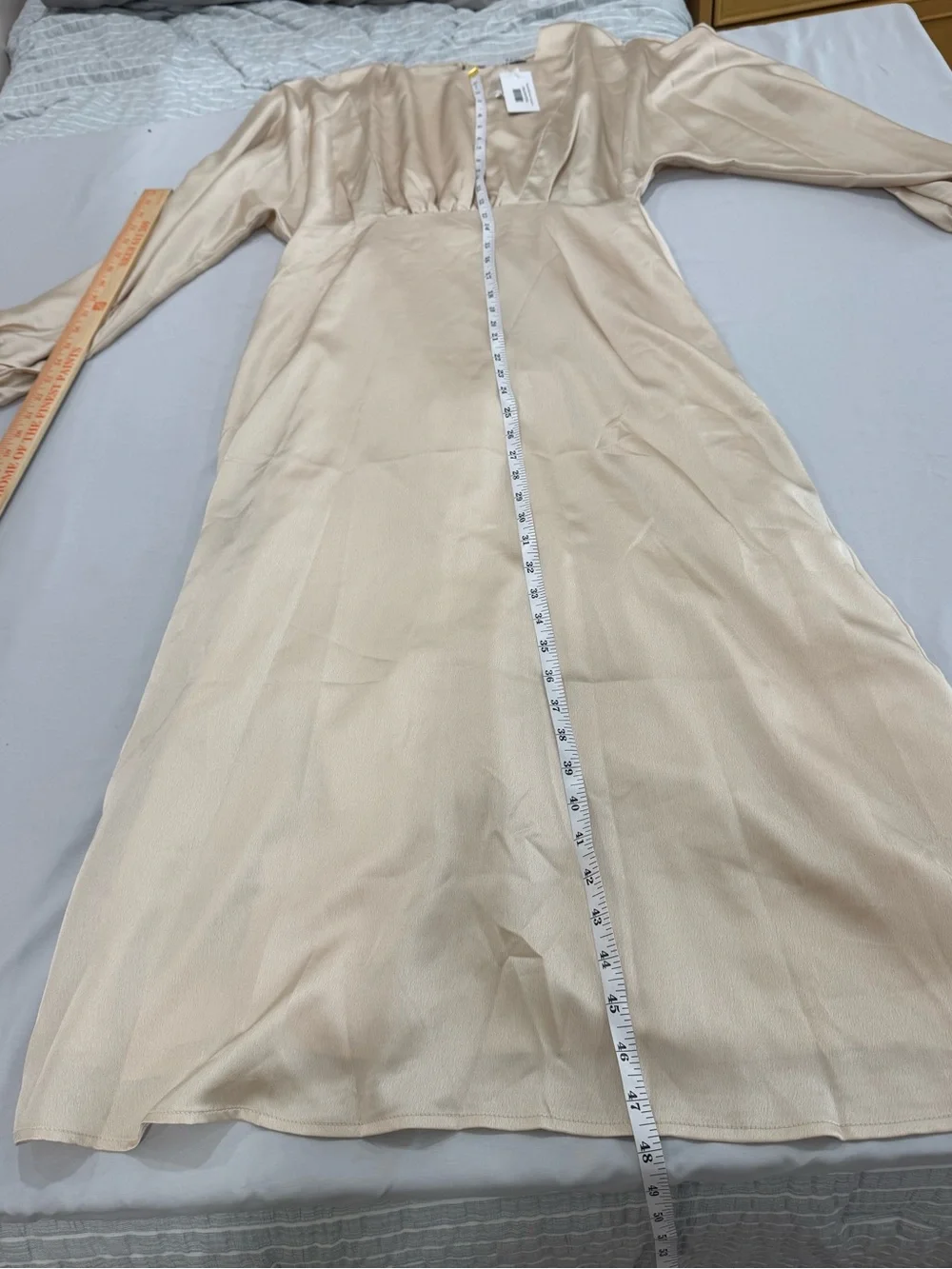 NWT Baltic Born Balta Satin Midi Dress Champagne Large